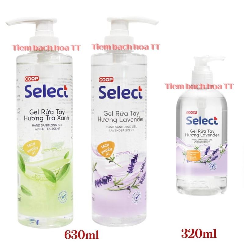 Gel rửa tay khô hương trà xanh - lavender Select 630ml / 320ml sát khuẩn tiện lợi không cần rửa nước