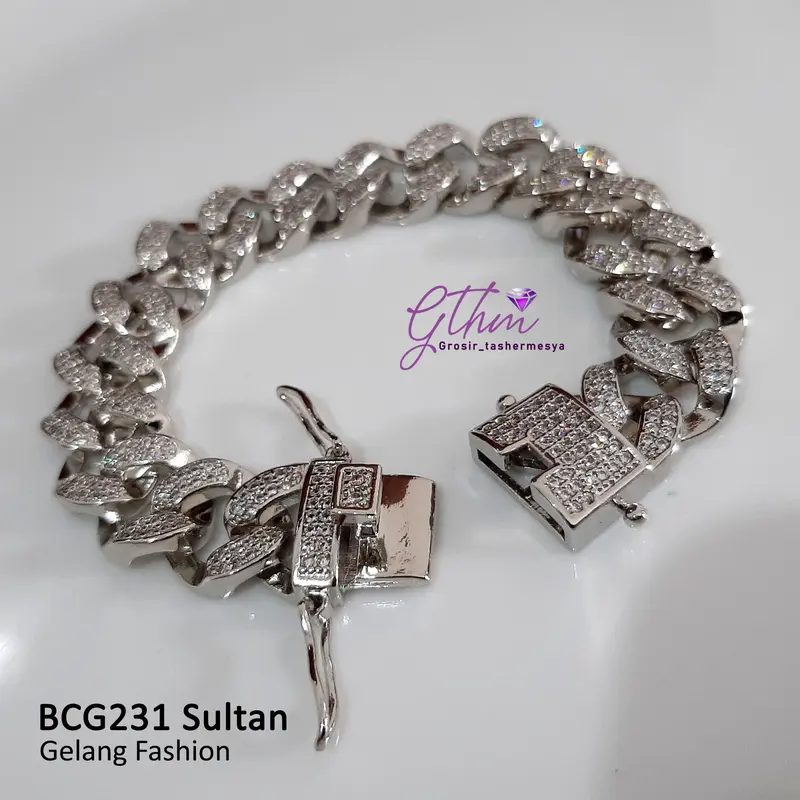 Gelang Tangan Wanita BCG231 Sultan Mewah Warna Gold Silver Model Tas Cocok Untuk Pesta Kondangan Bracelet Perhiasan 1