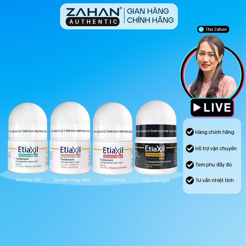 Lăn nách khử mùi ETIAXIL DETRANSPIRANT (Pháp) 15ml Khử Mùi Hôi