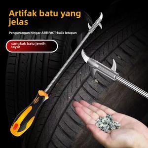 Cangkuk Penyingkiran Batu Tayar Kereta, Pelbagai Fungsi, Alat Pembersihan Batu, Pengikis Pembersihan Serpihan Tayar Automotive Car