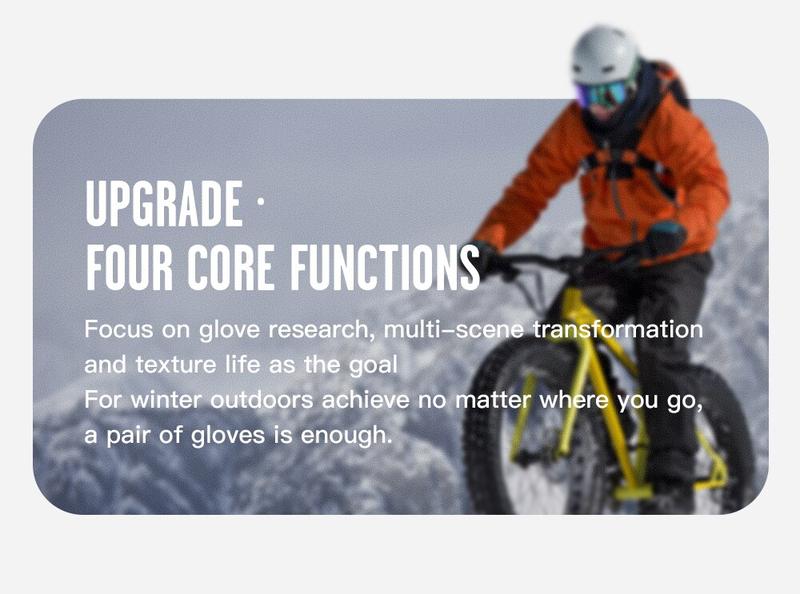 Product Introduction of Cycling Gloves Winter Touch Screen Motorcycle Gloves Outdoor Scooter Windproof Riding Ski Gloves Warm Bike Gloves Black 13