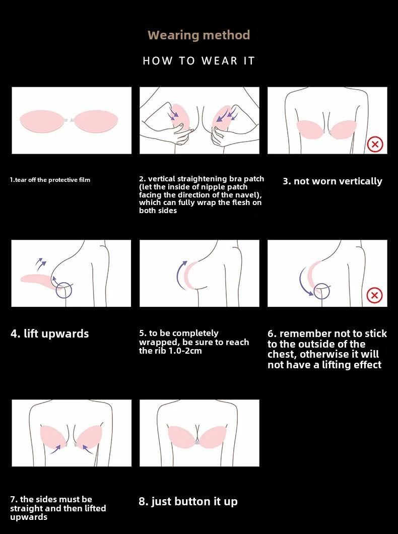 Product Introduction of Comfortable Women Fly Bra Strapless Silicone Push Up Invisible Bra Self Adhesive Backless Bralette Lift Bralette Seamless Bras 13