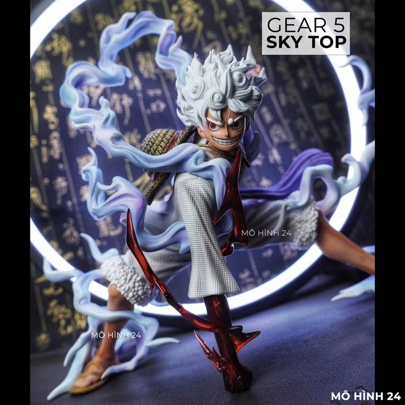 HÀNG F1 SIÊU NÉT Mô hình Luffy Gear 5 Sky Top nika man monkey D luffy gear5 skytop studio đứng vững giá rẻ one piece