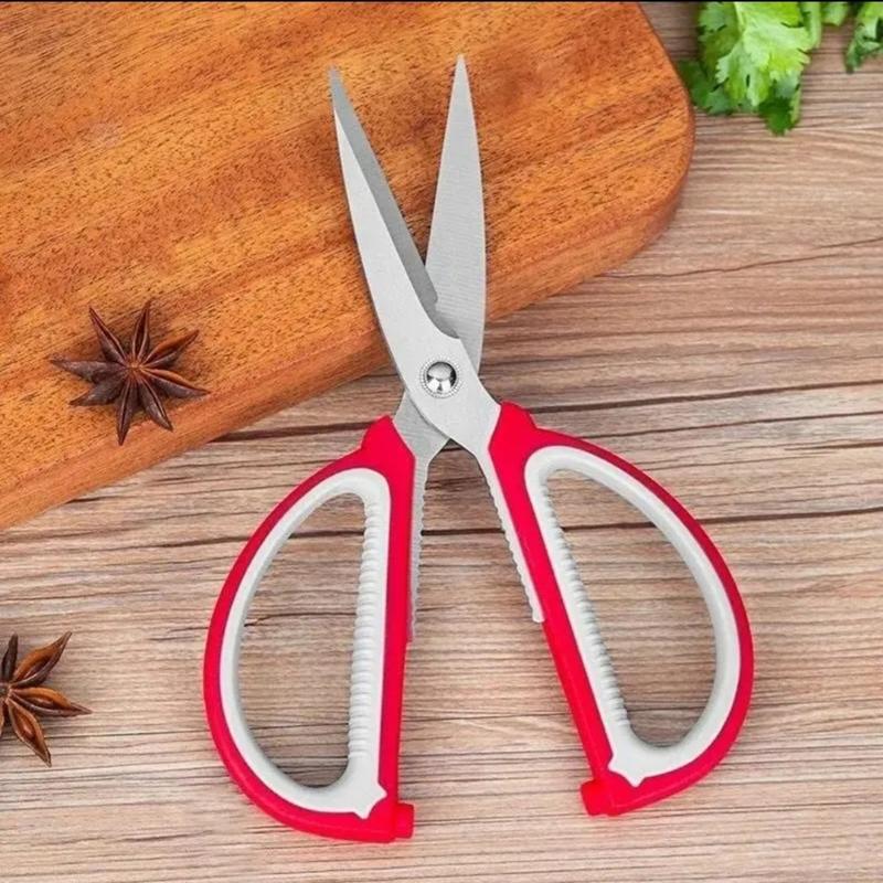Kéo Nhà Bếp Cán Đỏ Cầm Tay Siêu Tiện Lợi Dài 19cm 4