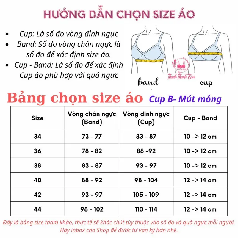 Áo ngực mỏng không có mút, form quả vừa, cup B, Anny Thái Lan 10030 6