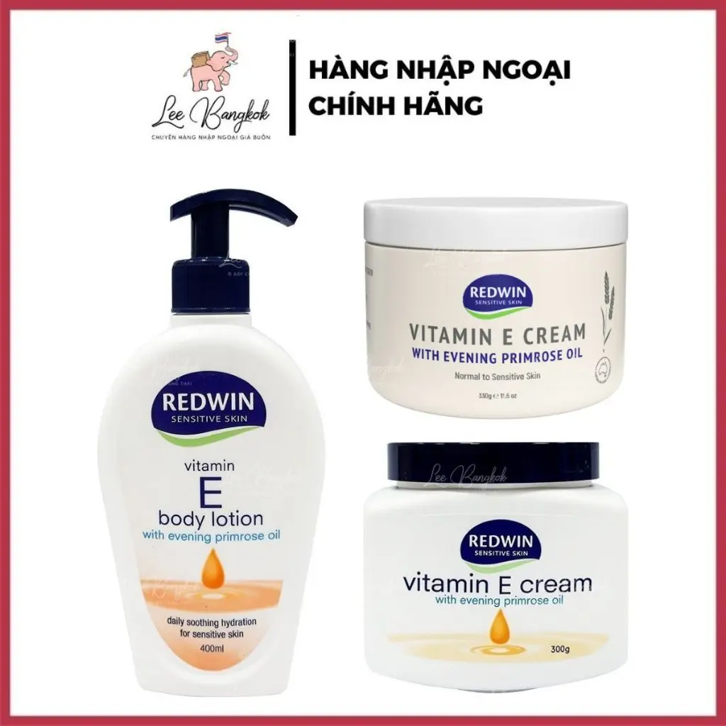 [Chính Hãng Úc] Lotion, Kem Dưỡng Toàn Thân Redwin Vitamin E Úc Dưỡng Da Trắng, Mềm Mại, Mịn Da 300g - 400ml Dưỡng Da Body Dưỡng Body Làm Đẹp Da Women Nữ Kem Body