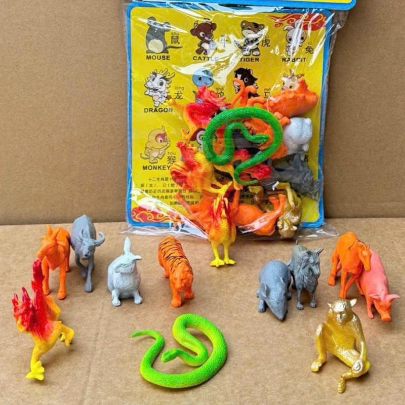 Túi đồ chơi động vật thú rừng, vật nuôi trong nhà loại đẹp cho bé mẫu mã đa dạng giúp bé nhận biết các con vật Toy Đồ Chơi Mô Hình túi 12 con giáp