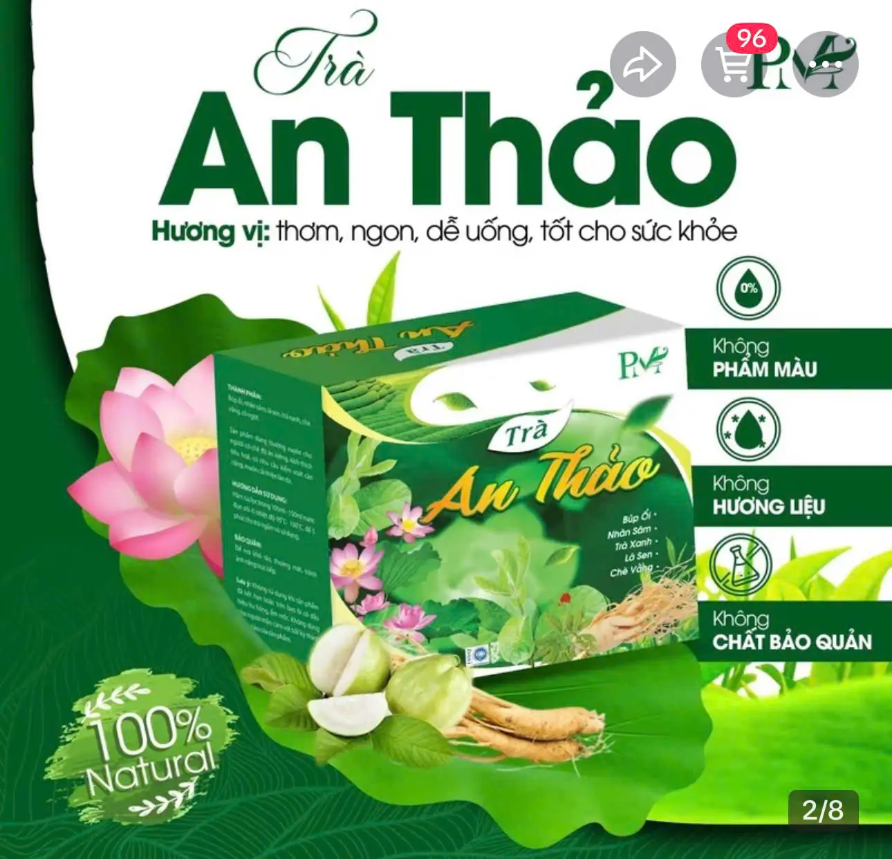 Trà An Thảo-Chính hãng hộp 60 túi trà