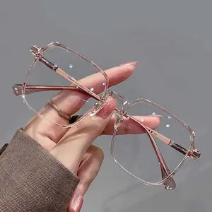 KACAMATA Anti Radiasi Blue Ray Gaya Korea Bahan Metal Bentik Kotak Buat Pria Wanita Kekinian Perempuan Laki-laki Kacamata Model Kotak