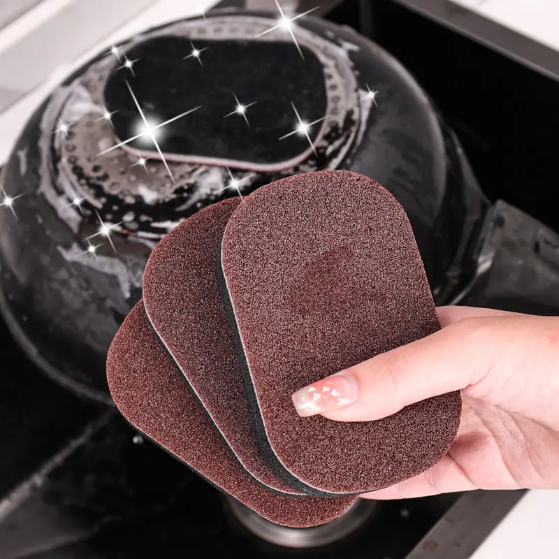 Miếng Cọ Rửa Nhà Bếp Nhám, Bộ 5 Cái, Chà Ma Thuật, Bọt Biển Nồi Bát, Nồi Dày, Loại Bỏ Vết Dầu, Thích Hợp Để Rửa Chén, Cụ Thể 5