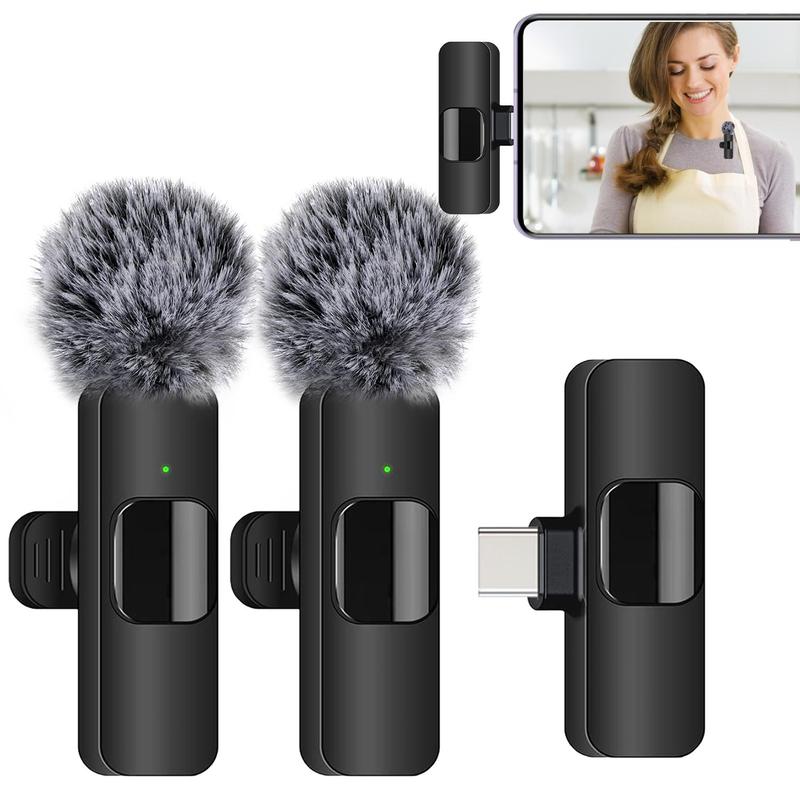 Product Introduction of Wireless Lavalier Microphone, USB Rechargeable Wireless Microphone, Noise Reduction Microphone for Video Recording Interview Podcast Vlog, Audio 0