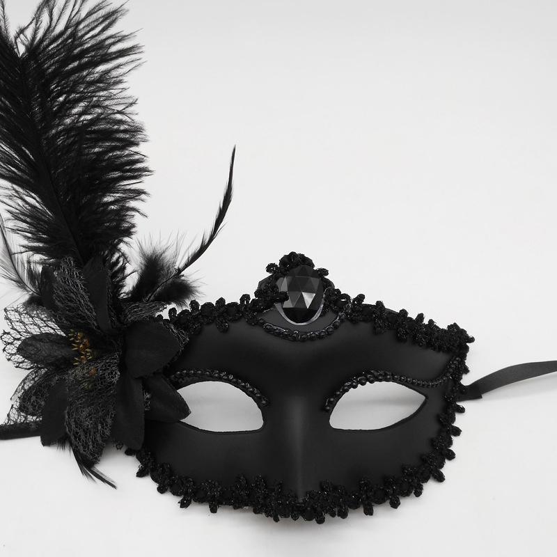Product Introduction of Masquerade Feather Sexy Venetian Mask Women For Face Multi Color Princess Mask Sexy Half Hallowmas Feather Masks Decor 17