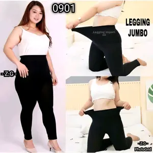 PREMIUM LEGGING HITAM POLOS WANITA UKURAN JUMBO
