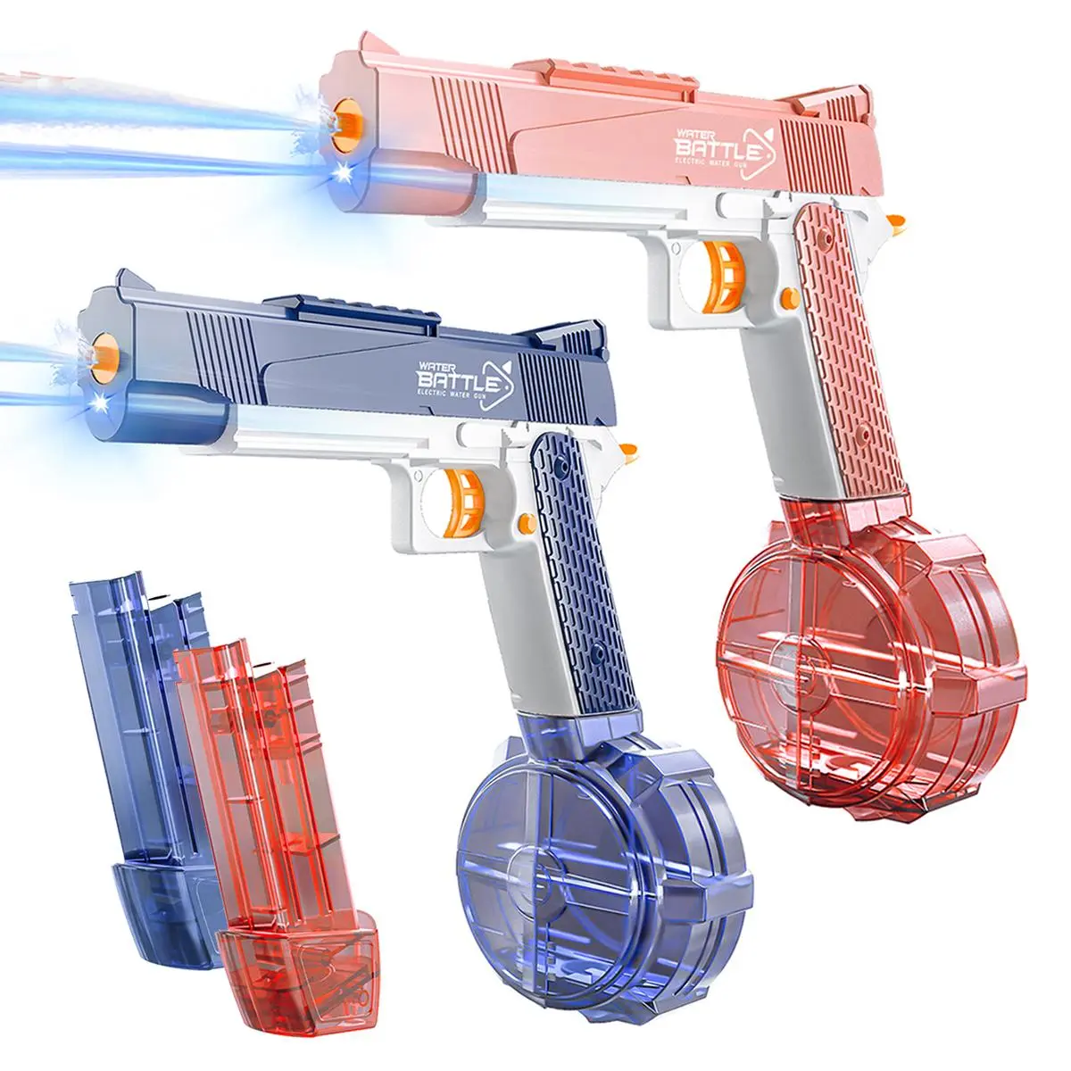 Electric Water Gun Toy, 1 Box USB Rechargeable Water Gun with Light, Large Capacity Water Storage Capacity, Outdoor Toy for Parents and Children