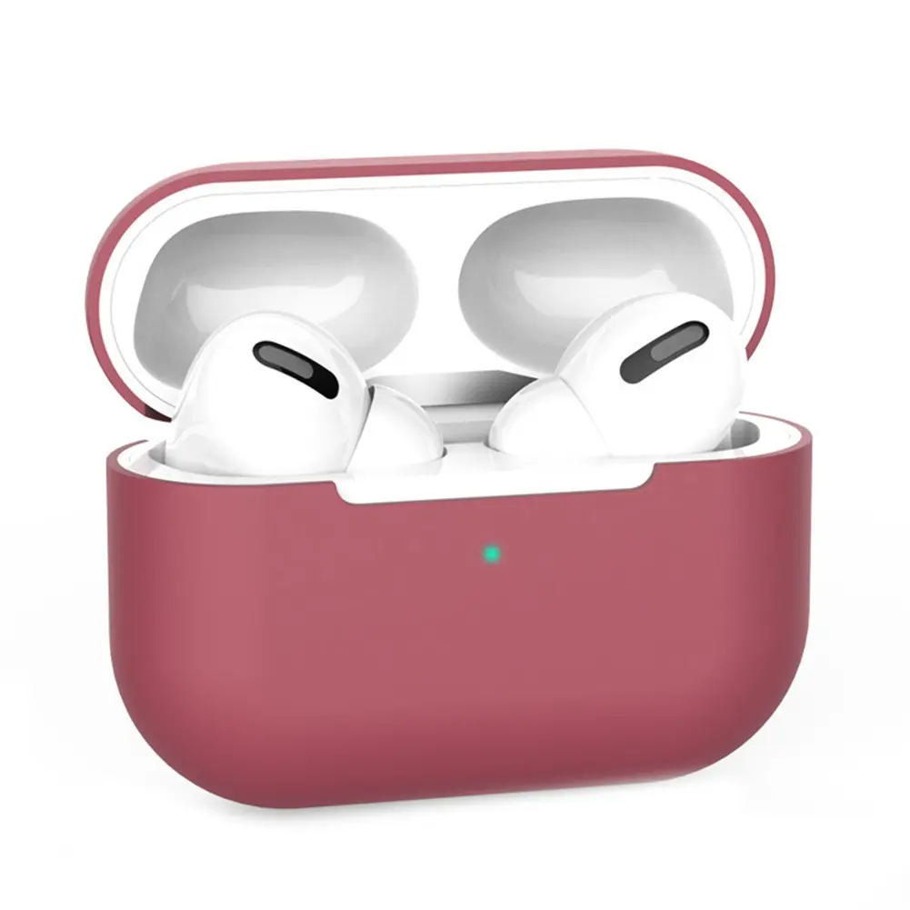 For AirPods Pro Wireless Bluetooth Headset Case Silicone Scratch Proof Case Cover With With Hooks Headphone Accessories Metal Shockproof Protection Chargeable