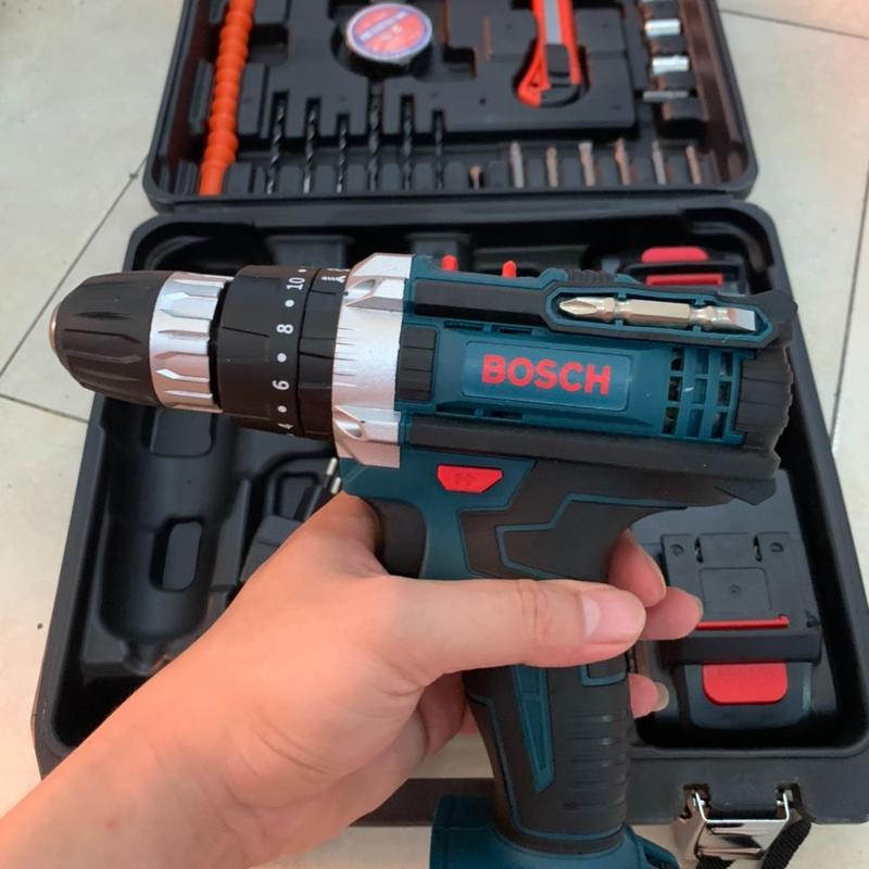 Máy Khoan Pin Và Bắn Vít Bu Lông Bosch 36V Chính Hãng - Máy Khoan Pin (Kèm Hộp Nhựa 24 Chi Tiết)