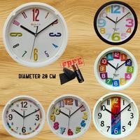 Gambar am Dinding Meja Kamar Kecil Murah Wall Clock Dekorasi Rumah Motif Hitam Putih Full Color Bahan Plastik 20cm  Ontime 1919 1918 dari Jam Dinding ID Kota Surakarta 1 Tokopedia