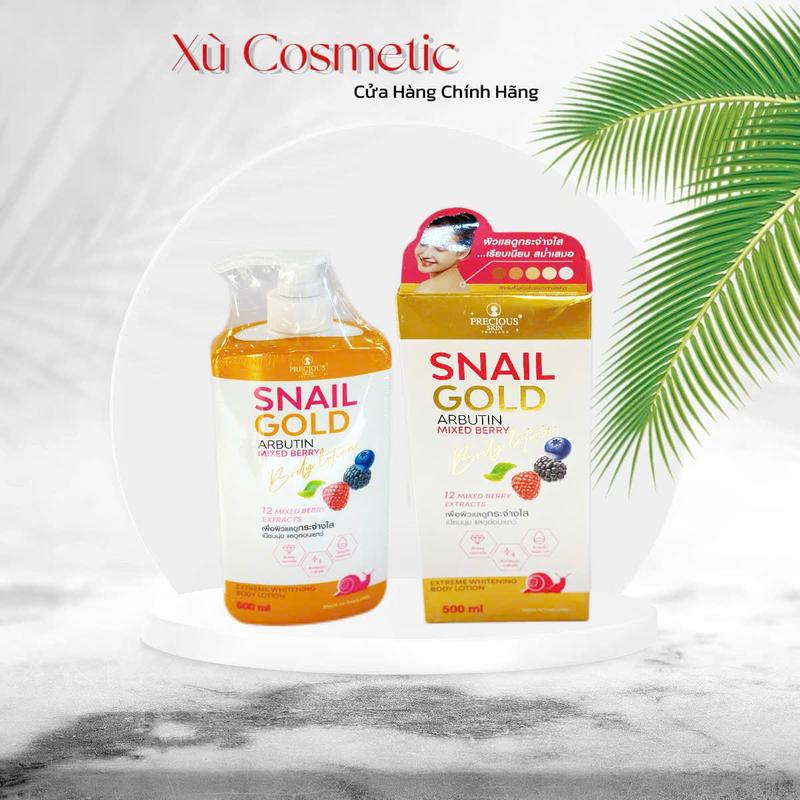 Kem dưỡng da body làm sáng da cấp ẩm da Dưỡng Thể SNAIL GOLD 500ml