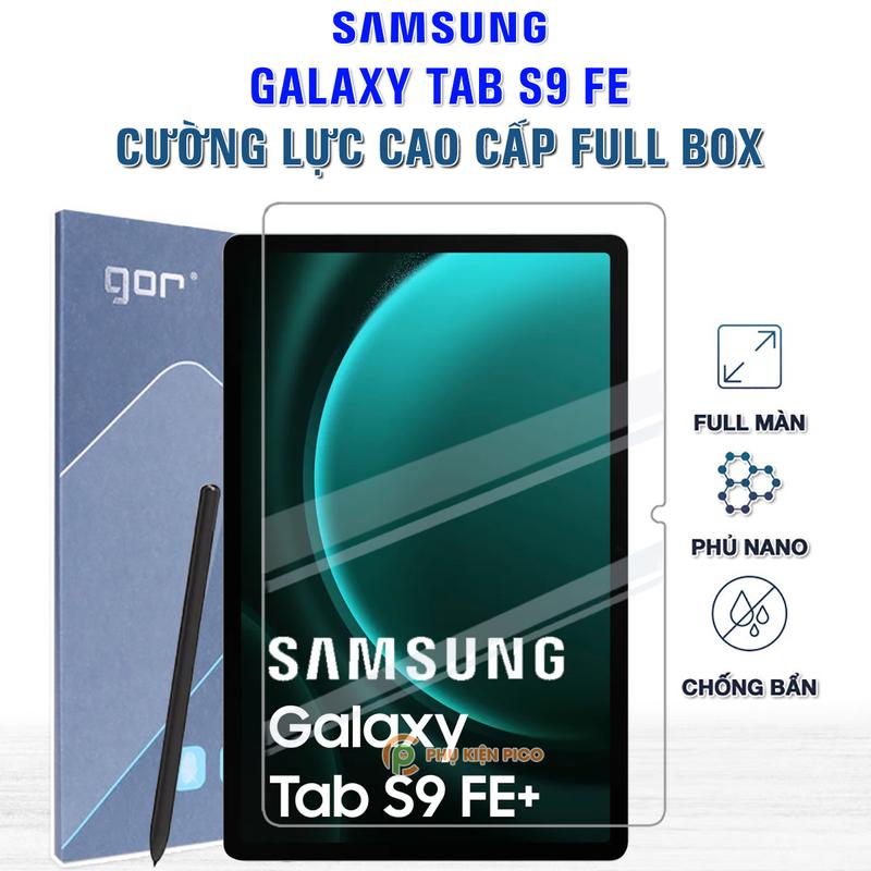 Kính cường lực Samsung Tab S9 FE full màn hình chính hãng Gor - Dán màn hình Samsung Galaxy Tab S9 FE Phụ Kiện