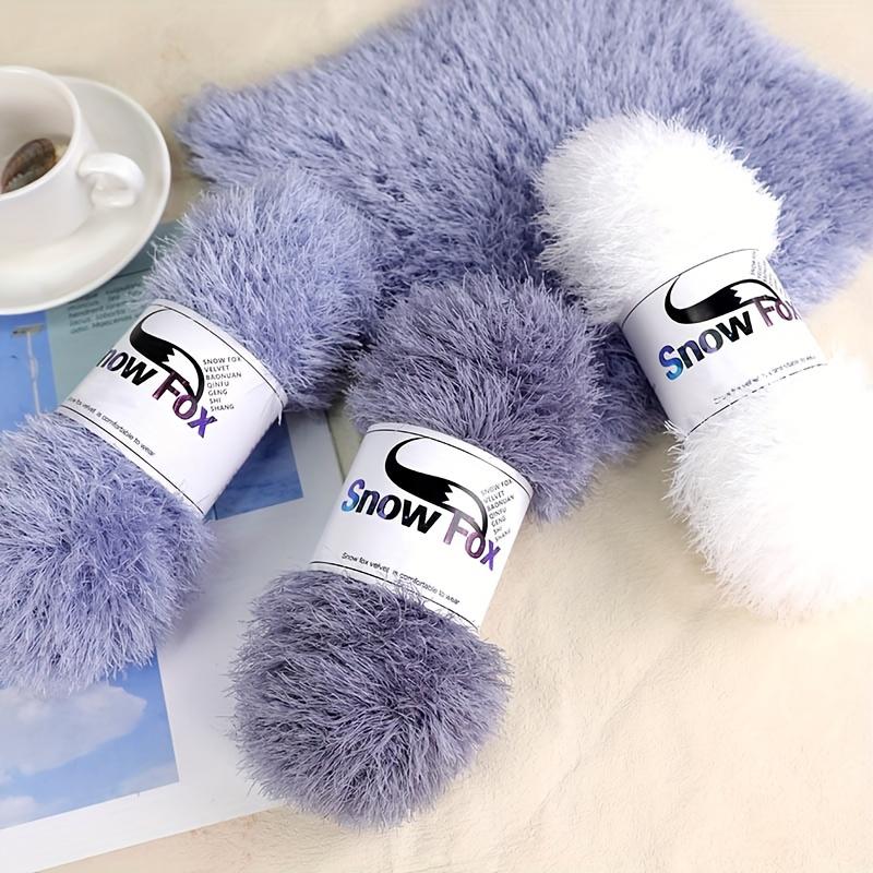 Product Introduction of 98g/Roll Double-Sided Fluffy Knitting Yarn DIY Hat Scarf Sweater Winter Warm Crochet Thread DIY Sewing Accessories 20