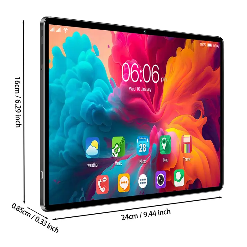 10.1 Inch Tablet, 128GB ROM & 12GB RAM, 5G WiFi Bluetooth-compatible GPS, Multifunctional 2 in 1 Wireless Tablet with Keyboard Mouse Set 1