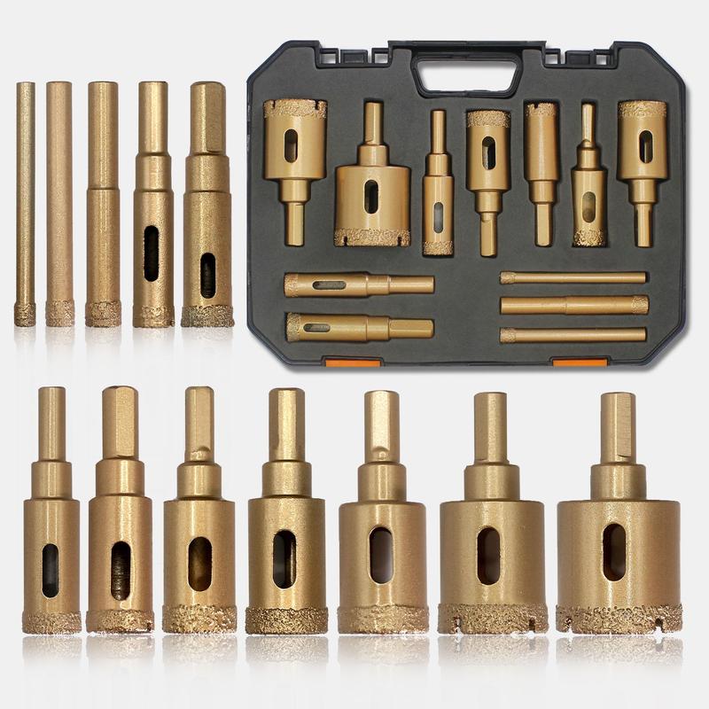 Product Introduction of Fiber Welded Hole Saw Drill Bit Set, 2 Sets Professional Drill Bit Set for Tile, Marble, Glass and Ceramics, Power Tool Accessories 1