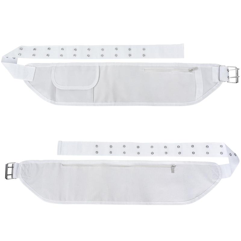 Ihram Belt for Hajj & Umrah - Ceinture réglable Pilgrim avec poches sécurisées pour l'argent et les essentiels - Légère et confortable, Blanc., Taille unique, Ihram Belt