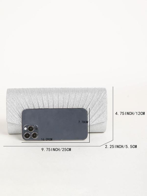 Women's Elegant Evening Bag, Exquisite Clutch with Detachable Chain Strap, Trendy Bag for Wedding & Party 1