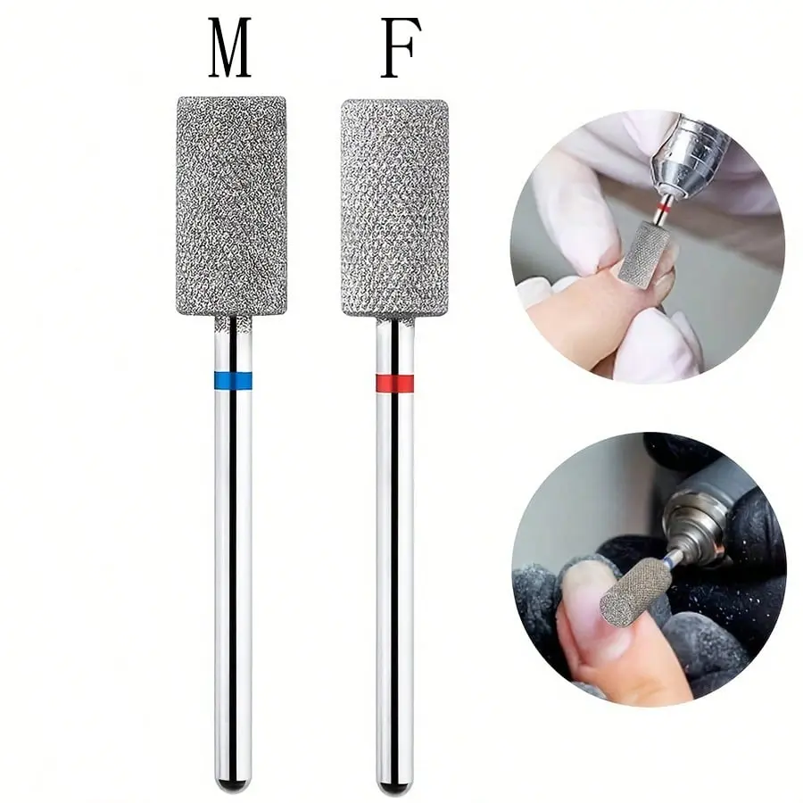 Nail Drill Bit, Shank Flat Top Barrel Shape Electric Nail File For Cuticle Cleaner, Gels Nail Art, Manicure, Pedicure Salon Tool