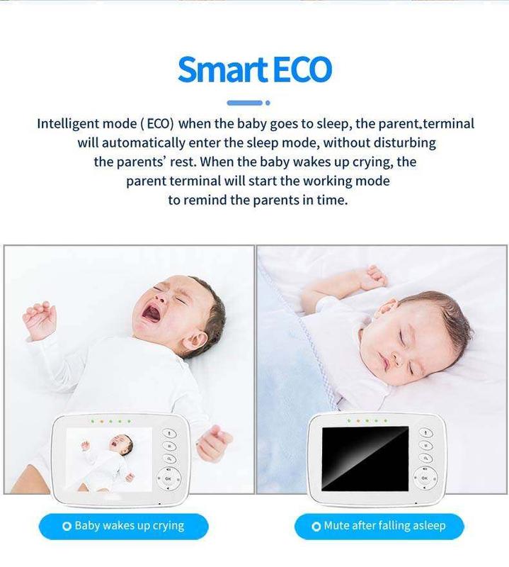 Product Introduction of Baby Monitor Video With Camera SM32 3.2 Inch TFT LCD Portable Monitor IR Night Vision Two Way Talk Temperature Sensor Lullabies 87