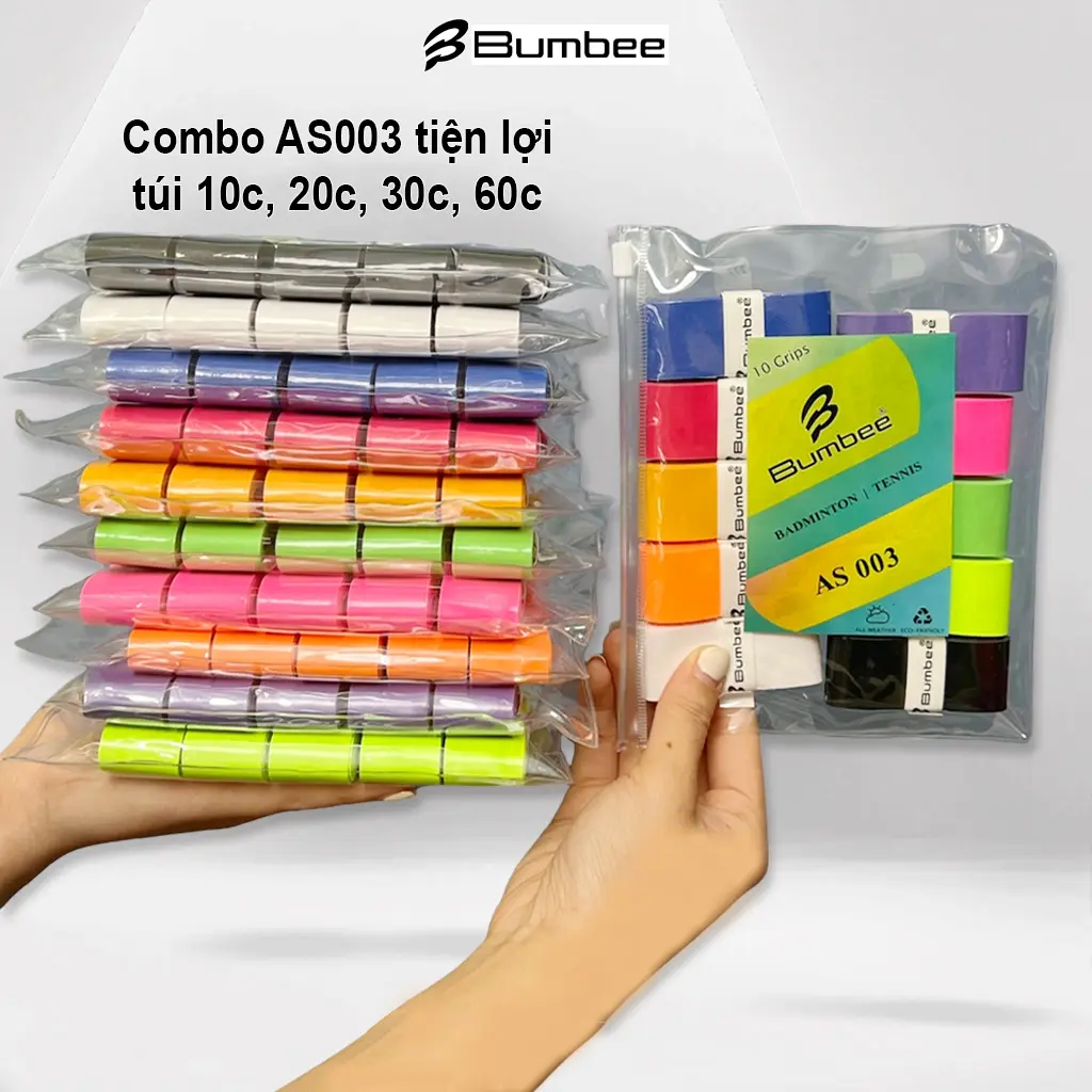 Quấn Cán Vợt Cầu Lông Bumbee AS 003 Túi 10, 20, 30, 60 Chiếc
