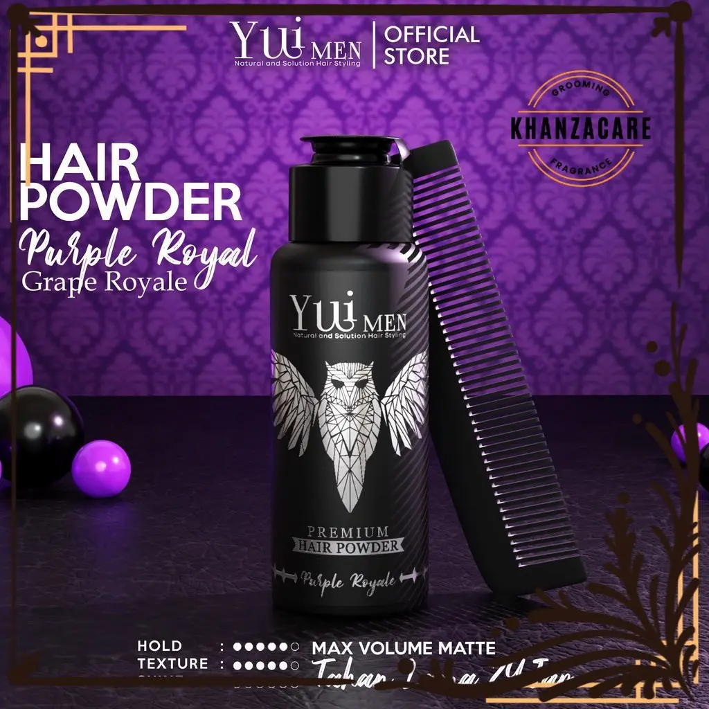 YUIMEN HAIR POWDER PREMIUM + GRATIS SISIR  [ Natural and Solution Hair Styling ] Perawatan rambut pomade bubuk Berminyak