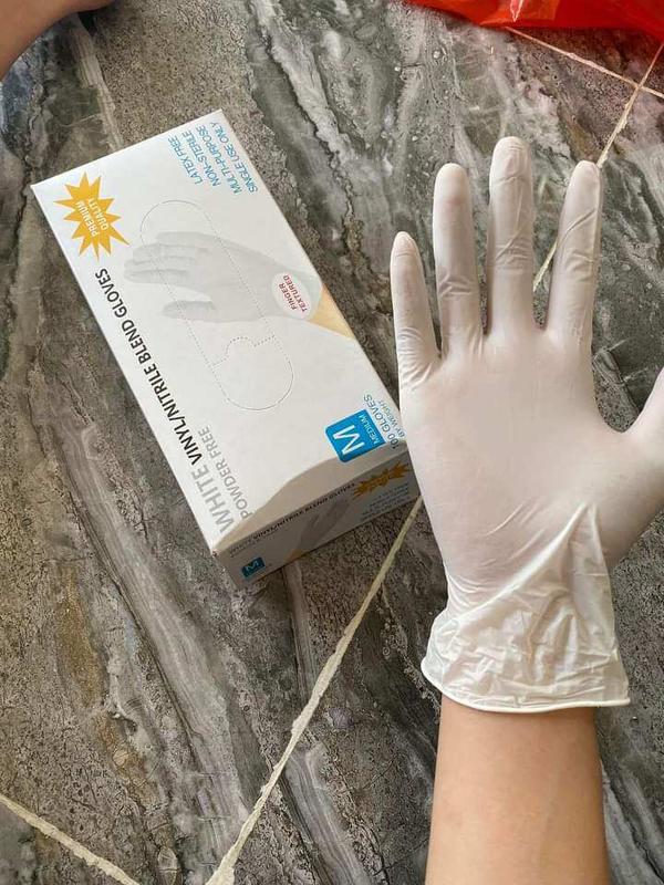 Găng tay Nitrile không bột màu Trắng - Xanh - Đen chống hóa chất