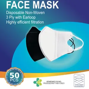 Masker Duckbill Face Mask Earloop Tali Kuping 3ply isi 50pcs