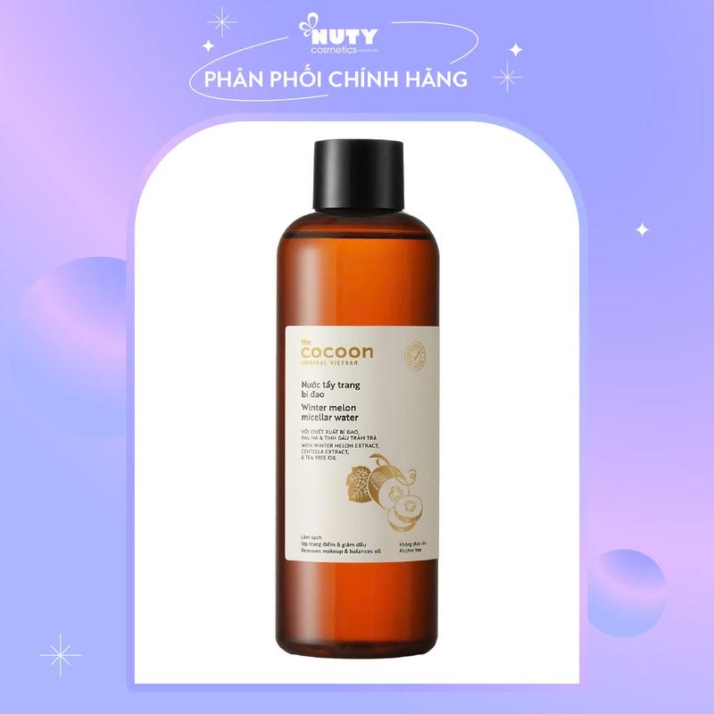 Nước Tẩy Trang Bí Đao Giúp Làm Sạch & Giảm Dầu Cocoon Winter Melon Micellar Water 500ml | NUTY cosmetics beautiful life