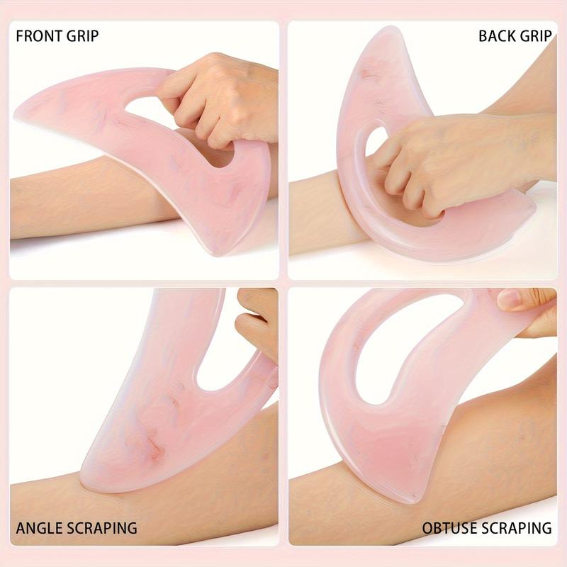 Product Introduction of 1pc Gua Sha Massage Tool With Handle, Resin Larger Gua Sha Scraping Tool, For Back Neck Face Leg Massage 7