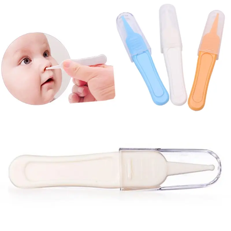 1PC Baby Booger Clip Infants Ear Nose Navel Clean Tools Kids Safety Tweezers Cleaning Forceps Toddler Nasal Cavity Care Supplies