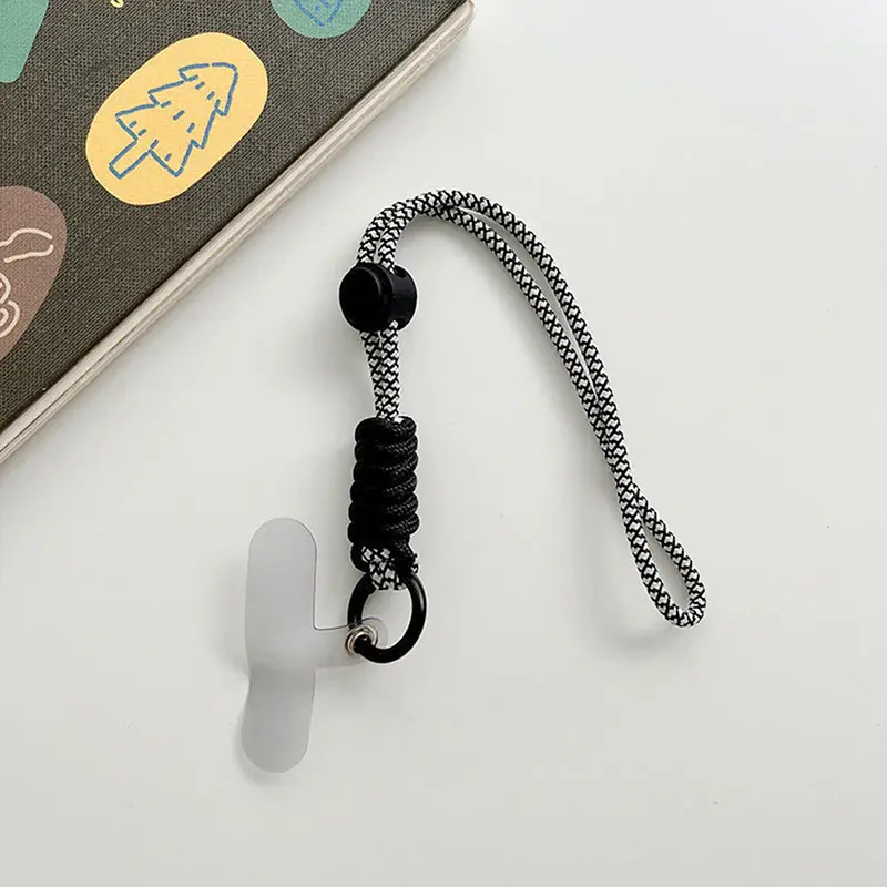 Dây Chuyền Đeo Điện Thoại Di Động Vòng Dây, Cho Chìa Khóa, Có Miếng Dán Dây Đeo Tay, Giá Đỡ Điện Thoại Di Động Treo Sang Trọng, Màu Sắc Tương Phản, Dây Chuyền Chìa Khóa Dây Thừng, Dây Buộc Màu Thể Thao Dài Và Ngắn, Vỏ Điện Thoại, Dây Đeo Buộc 7