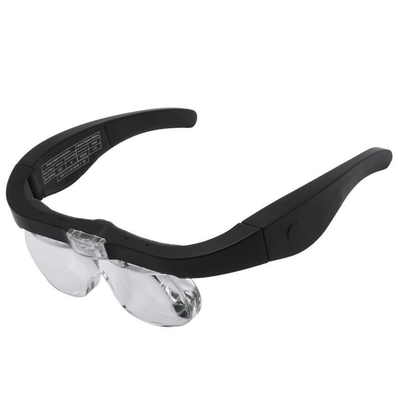 USB Rechargeable Magnifying Glasses Set, 1 Set 1.5X 2.5X 3.5X 5.0X Magnifier with LED Light, Desk Magnifiers for Reading, Jewelry Identification, Watch Repair 2