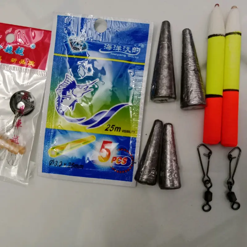 combo phao, chì, chặn, khoá, phao đèn (gòm 12 món) phụ kiện câu cá Đi Câu 4