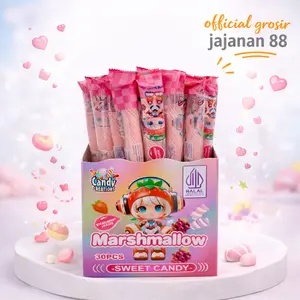 Marshmallow Panjang Sweet Candy Rasa Strawbery isi 30 pcs
