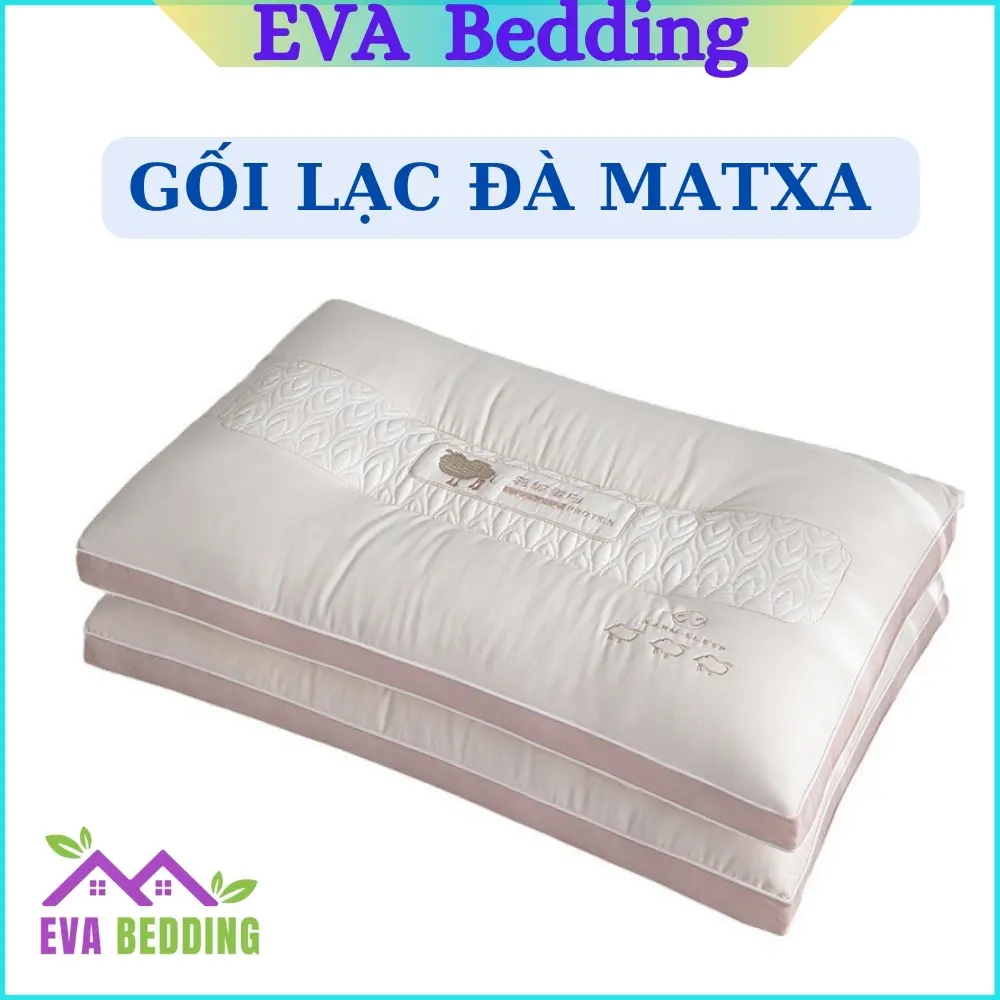 Ruột Gối Matxa Lạc Đà, Gối Khách Sạn, Kháng Khuẩn Không Biến Dạng, kích thước 48*74cm - Hàng Nhập Khẩu EVA Bedding