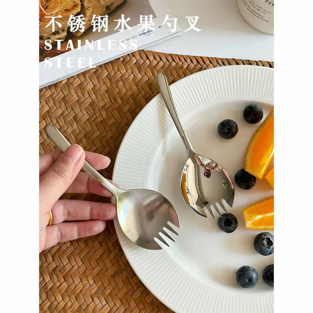 Muỗng Cà Táo, Thép Không Gỉ Chất Lượng Cao, Combo Muỗng Nĩa, Salad, Gia Dụng, Sáng Tạo, Thích Hợp Cho Trẻ Em, Thìa Kem thìa  inox  304  cao  cấp đũa  sứ  cao  cấp muỗng  amino