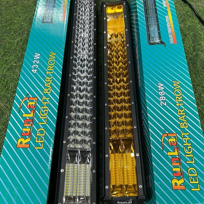 Đèn Led Runlai trợ sáng 50cm, 80cm 3 hàng bóng siêu sáng dùng chung 12v 24v Phụ Tùng