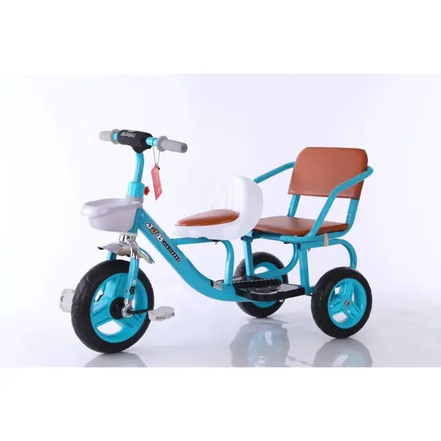 Xe đạp xích lô cỡ đại 2 ghế cho bé 2-6 tuổi - xe đạp 3 bánh trẻ em 6