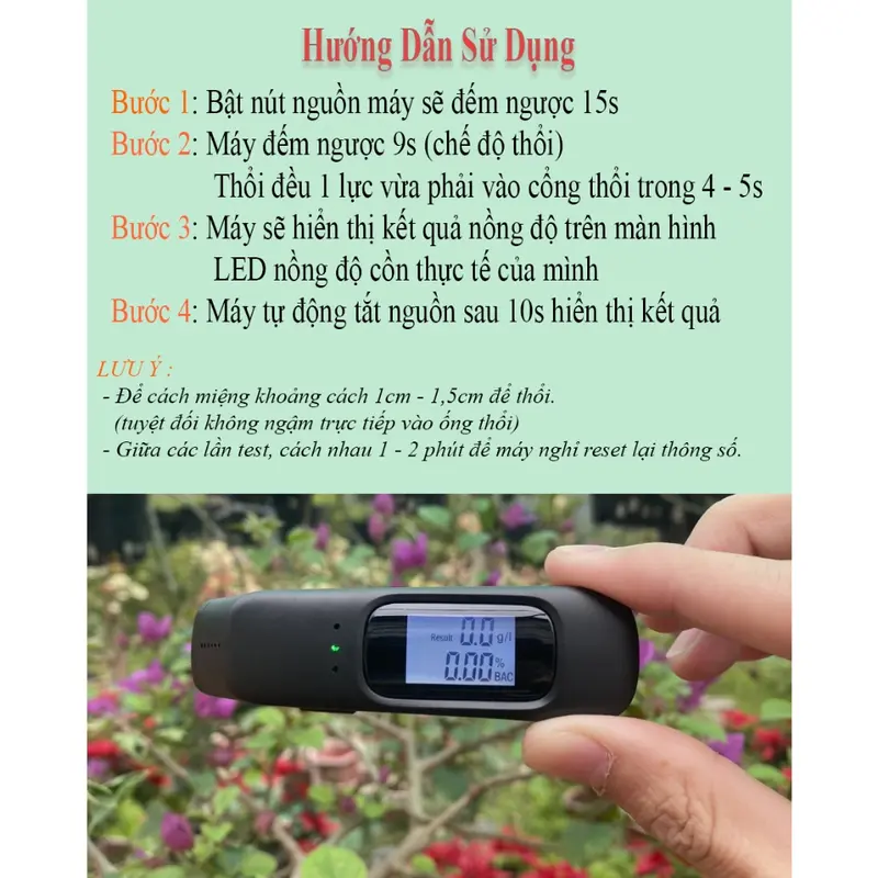 Máy Đo Nồng Độ Cồn C07 An Toàn Tuyệt Đối Trên Đường Bằng Cách Đo Nồng Độ Cồn Chính Xác chỉ trong 3 Giây - T213 6