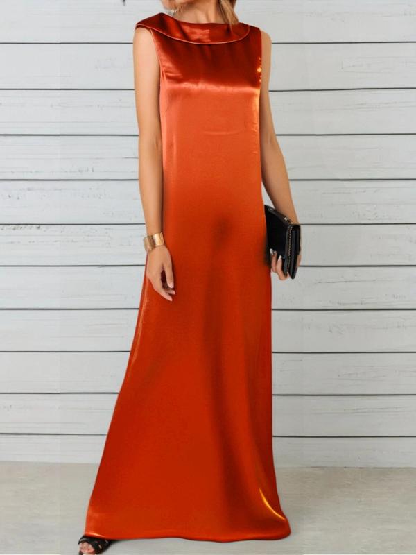 Women's Solid Color Dress, Elegant Sleeveless Dress for Party Dating Wear, Ladies Clothes for All Seasons 0