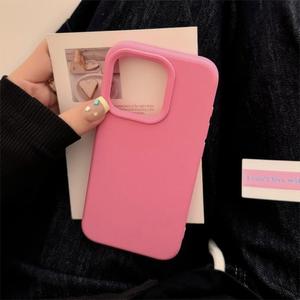 Funda para celular de color sólido, simple, protectora anticaídas, resistente a golpes para iPhone 11 12 13 14 15 Pro Max, Casing