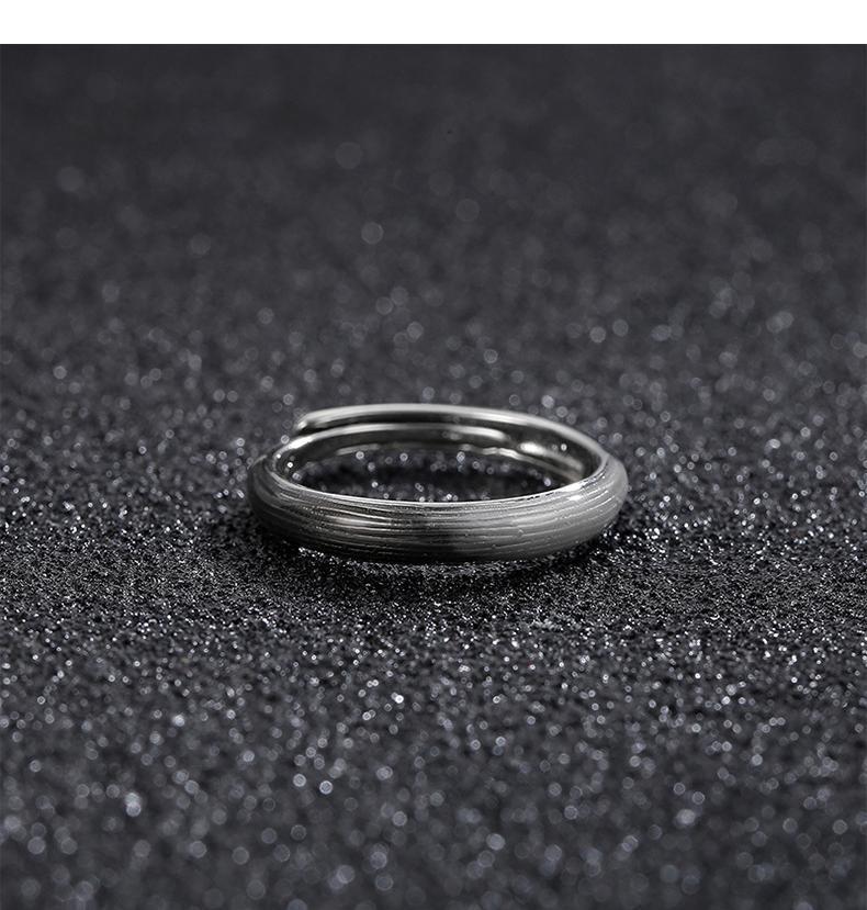 Product Introduction of Nhẫn bạc Sterling dành cho nam giới, Nhẫn Đơn, Nhẫn nam Hợp Xu hướng Nhẫn bạc Cá tính, Nhẫn bạc sinh viên cao cấp, Không phai màu, 926 16