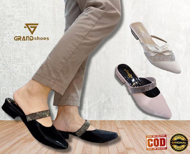 Rosdifa GMP 779 NY 015 NY 016 SKR 30 Original Sendal Mules Hak Tinggi Sandal Bustong Heels Sandal Heels Casual Kasual Wanita 0
